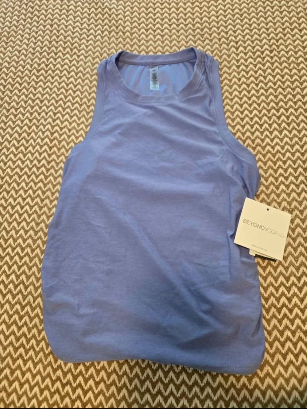 Beyond Yoga Periwinkle Scoop Neck Tank Top
